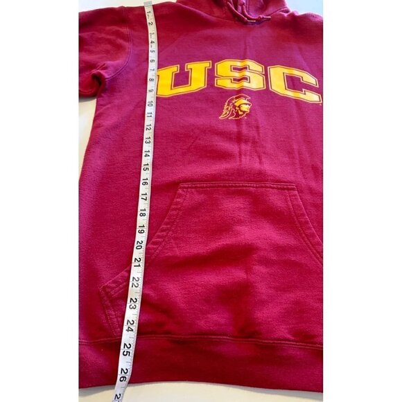 Red Oak Sports Wear USC Trogan Football Pullover Hoodie red and yellow size S - Picture 7 of 8